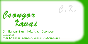 csongor kavai business card